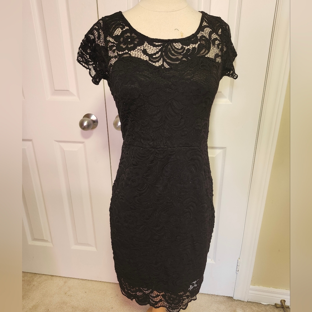 CISONO Black Lace Dress